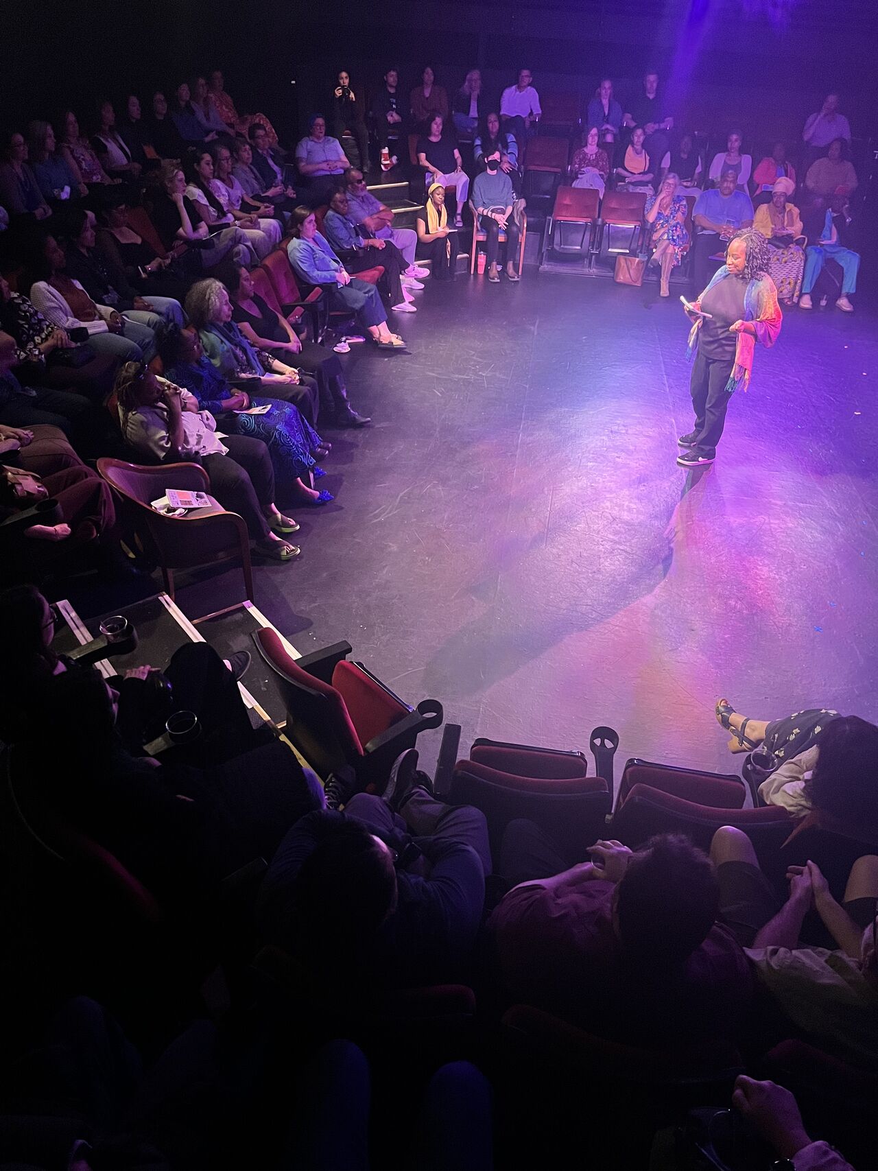 PUSH actor addresses the audience 